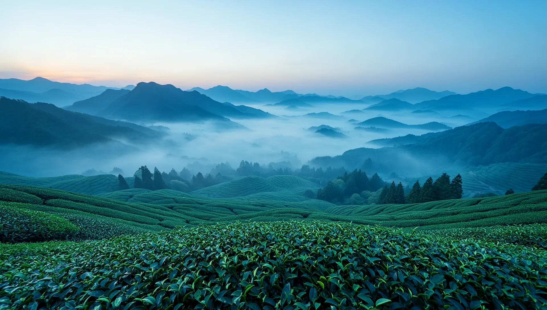 平靜的台灣自然山景